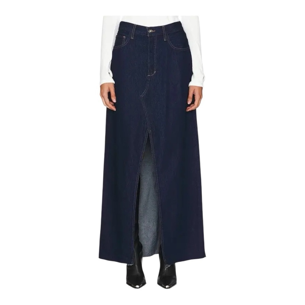 FAVORITE DAUGHTER The Sunny Low Slung A line Maxi Denim Skirt Size 26 NWT